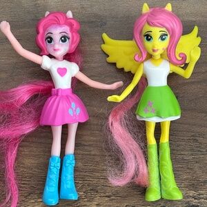 My Little Pony EQUESTRIA GIRLS McDonalds Toy 2015 FLUTTERSHY & PINKIE PIE Dolls